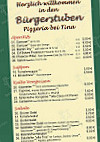 Bürgerstuben Pizzeria Bei Tina