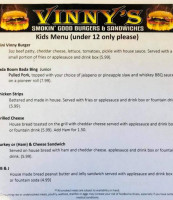 Vinny's Smokin' Good Burgers Sandwiches