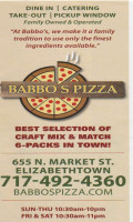 Babbo’s Pizza