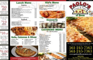 Paolo's Of Boca Pizza And Pasta